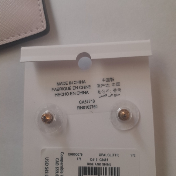 New Kate Spade Madison Card Holder In Pale Amethis With Kate Spade Earrings.NWT - Picture 6 of 16